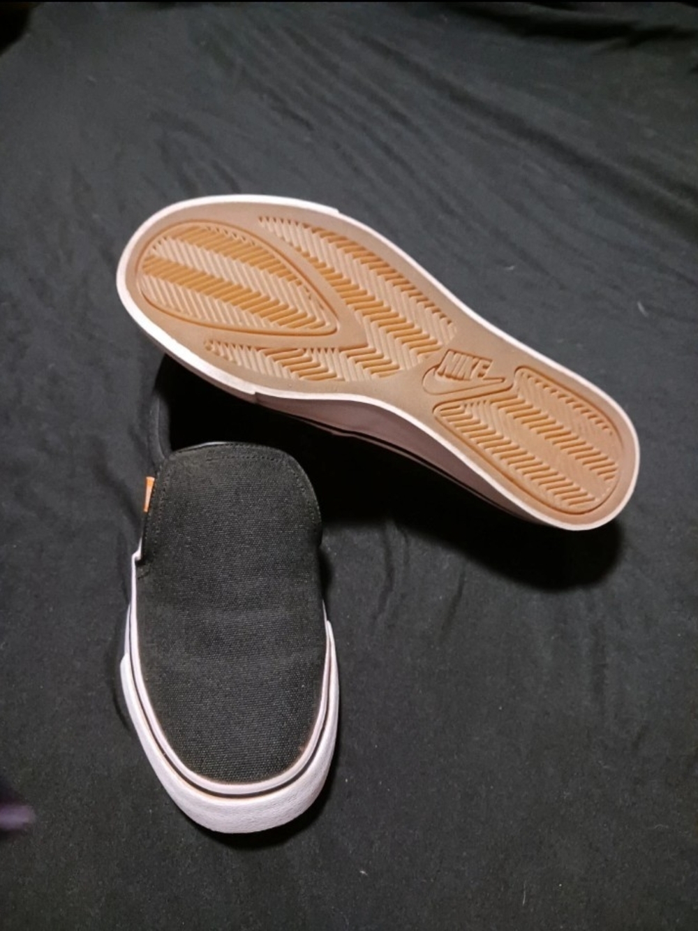 Nike Womens Black Slip-On Canvas Sneakers
